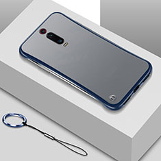 Transparent Crystal Hard Case Back Cover S01 for Xiaomi Redmi K20 Blue