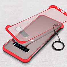 Transparent Crystal Hard Case Back Cover S02 for Samsung Galaxy S10 5G Red