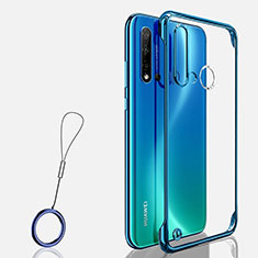 Transparent Crystal Hard Case Back Cover S03 for Huawei P20 Lite (2019) Blue