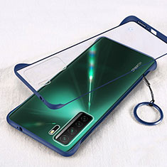 Transparent Crystal Hard Case Back Cover S03 for Huawei P40 Lite 5G Blue