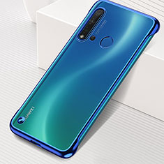 Transparent Crystal Hard Case Back Cover S04 for Huawei P20 Lite (2019) Blue