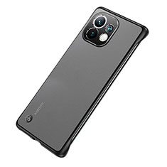 Transparent Crystal Hard Case Back Cover S04 for Xiaomi Mi 11 Lite 5G Black