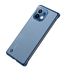 Transparent Crystal Hard Case Back Cover S04 for Xiaomi Mi 11 Lite 5G Blue