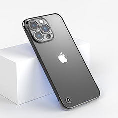 Transparent Crystal Hard Case Back Cover WT1 for Apple iPhone 14 Pro Black