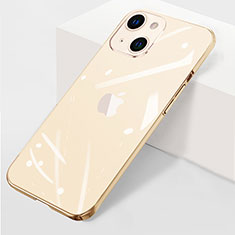 Transparent Crystal Hard Case Back Cover WT1 for Apple iPhone 15 Plus Gold