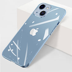 Transparent Crystal Hard Case Back Cover WT1 for Apple iPhone 15 Sky Blue