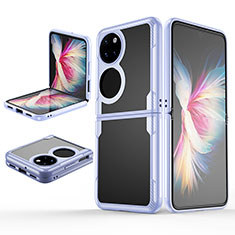 Transparent Crystal Hard Case Back Cover Z01L for Huawei P60 Pocket Clove Purple