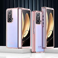 Transparent Crystal Hard Case Back Cover ZL1 for Huawei Honor Magic V 5G Rose Gold