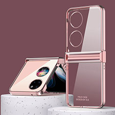 Transparent Crystal Hard Case Back Cover ZL1 for Huawei P60 Pocket Rose Gold