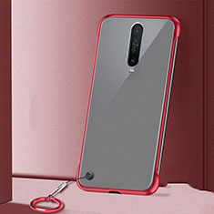 Transparent Crystal Hard Rigid Case Back Cover H01 for Xiaomi Redmi K30 4G Red