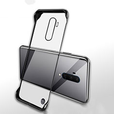 Transparent Crystal Hard Rigid Case Back Cover H02 for OnePlus 7T Pro 5G Black