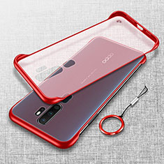 Transparent Crystal Hard Rigid Case Back Cover H02 for Oppo A11X Red