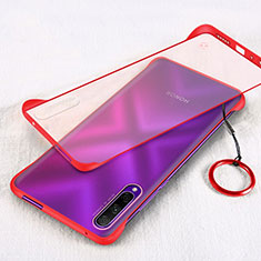 Transparent Crystal Hard Rigid Case Back Cover H03 for Huawei P Smart Pro (2019) Red