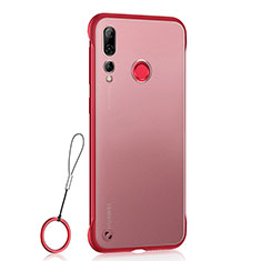 Transparent Crystal Hard Rigid Case Back Cover S01 for Huawei P Smart+ Plus (2019) Red