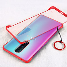 Transparent Crystal Hard Rigid Case Back Cover S01 for Oppo RX17 Pro Red