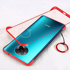 Transparent Crystal Hard Rigid Case Back Cover S01 for Xiaomi Poco F2 Pro Red
