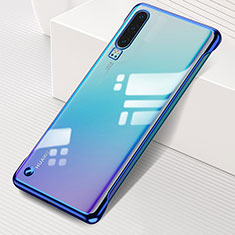 Transparent Crystal Hard Rigid Case Back Cover S02 for Huawei P30 Blue