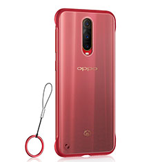 Transparent Crystal Hard Rigid Case Back Cover S02 for Oppo RX17 Pro Red