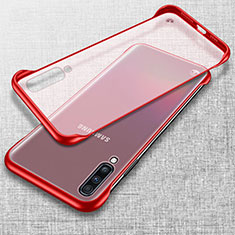 Transparent Crystal Hard Rigid Case Back Cover S02 for Samsung Galaxy A70S Red