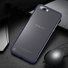 Transparent Crystal Hard Rigid Case Back Cover S03 for Oppo K1 Blue