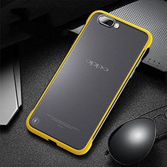 Transparent Crystal Hard Rigid Case Back Cover S03 for Oppo K1 Yellow
