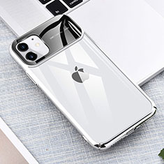 Transparent Crystal Hard Rigid Case Back Cover S04 for Apple iPhone 11 Silver