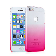 Transparent Gradient Hard Rigid Case for Apple iPhone 5S Pink