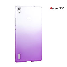 Transparent Gradient Hard Rigid Case for Huawei Ascend P7 Purple