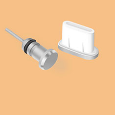 Type-C Anti Dust Cap USB-C Plug Cover Protector Plugy Android Universal for Vivo iQOO U3 5G Silver