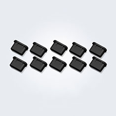 Type-C Anti Dust Cap USB-C Plug Cover Protector Plugy Universal 10PCS H01 for Vivo iQOO 10 Pro 5G Black