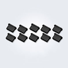 Type-C Anti Dust Cap USB-C Plug Cover Protector Plugy Universal 10PCS H01 for Apple iPhone 16 Plus Black