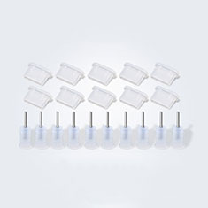 Type-C Anti Dust Cap USB-C Plug Cover Protector Plugy Universal 10PCS for Sony Xperia Ace II SO-41B White