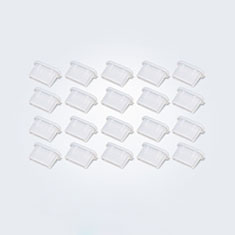 Type-C Anti Dust Cap USB-C Plug Cover Protector Plugy Universal 20PCS for Samsung Galaxy A01 Core White
