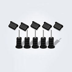 Type-C Anti Dust Cap USB-C Plug Cover Protector Plugy Universal 5PCS for Apple iPad Pro 12.9 (2021) Black