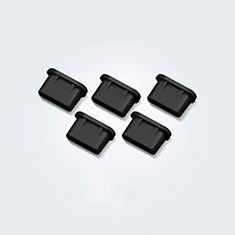 Type-C Anti Dust Cap USB-C Plug Cover Protector Plugy Universal 5PCS H01 for Samsung Galaxy A04 4G Black