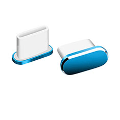 Type-C Anti Dust Cap USB-C Plug Cover Protector Plugy Universal H06 for Motorola Moto Edge Blue