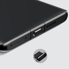 Type-C Anti Dust Cap USB-C Plug Cover Protector Plugy Universal H08 for Xiaomi Redmi Note 10 4G Black