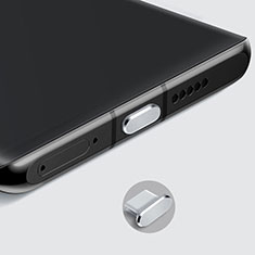 Type-C Anti Dust Cap USB-C Plug Cover Protector Plugy Universal H08 for Xiaomi Redmi 10 Prime Silver