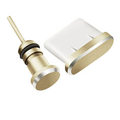 Type-C Anti Dust Cap USB-C Plug Cover Protector Plugy Universal H09 for Xiaomi Redmi Note 10 4G Gold