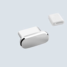 Type-C Anti Dust Cap USB-C Plug Cover Protector Plugy Universal H10 for Vivo iQOO 10 Pro 5G Silver