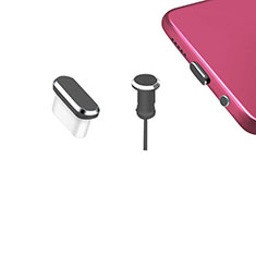 Type-C Anti Dust Cap USB-C Plug Cover Protector Plugy Universal H12 for Xiaomi Mi Play 4G Dark Gray