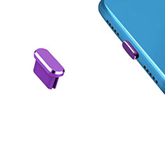 Type-C Anti Dust Cap USB-C Plug Cover Protector Plugy Universal H13 for Samsung Galaxy A01 Core Purple
