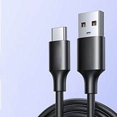 Type-C Charger USB-C Data Cable Charging Cord Android Universal 3A H03 for Handy Zubehoer Kfz Ladekabel Black