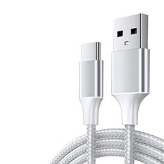 Type-C Charger USB-C Data Cable Charging Cord Android Universal 3A H04 for Apple iPhone 15 Plus White