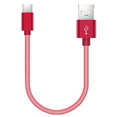 Type-C Charger USB Data Cable Charging Cord Android Universal 20cm S02 for Apple iPhone 15 Plus Red