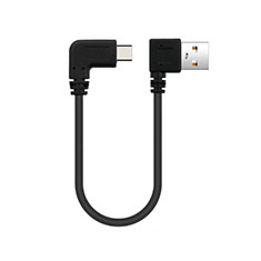 Type-C Charger USB Data Cable Charging Cord Android Universal 25cm S03 for Handy Zubehoer Kfz Ladekabel Black