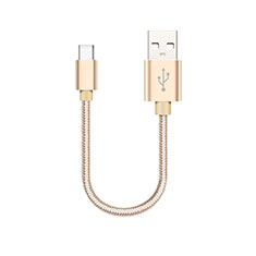Type-C Charger USB Data Cable Charging Cord Android Universal 30cm S05 for Samsung Galaxy M01s Gold