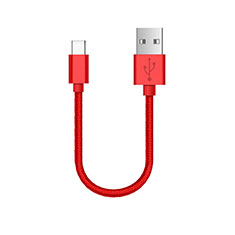 Type-C Charger USB Data Cable Charging Cord Android Universal 30cm S05 for Oppo Find N2 Flip 5G Red
