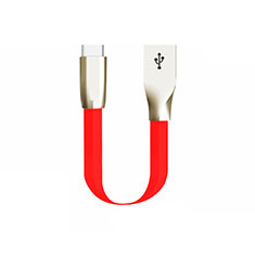 Type-C Charger USB Data Cable Charging Cord Android Universal 30cm S06 for Apple iPhone 15 Plus Red