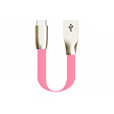 Type-C Charger USB Data Cable Charging Cord Android Universal 30cm S06 for Asus Zenfone Max Pro M1 ZB601KL Pink
